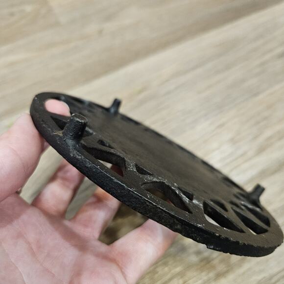 Vintage Cast Iron Trivet Civil War Military Silhouette 6-1/4" USA RARE Vtg - Picture 6 of 8